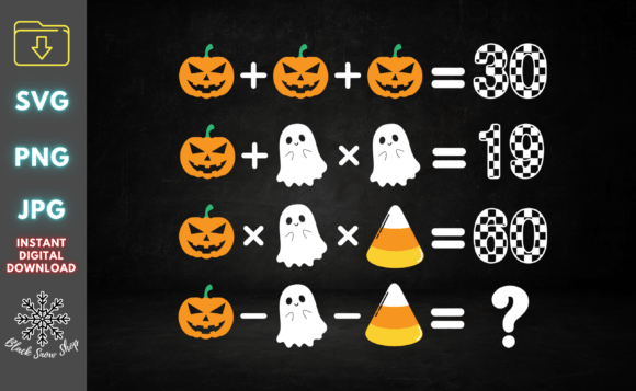 Halloween Quiz Math Pumpkin Ghost SVG Review