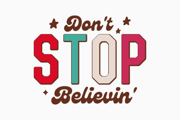 Retro Christmas Quote SVG: Don't Stop Bel