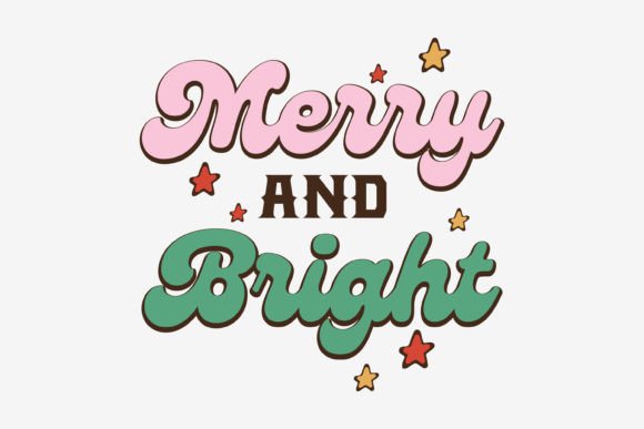 Retro Christmas Svg Quote Design Merry