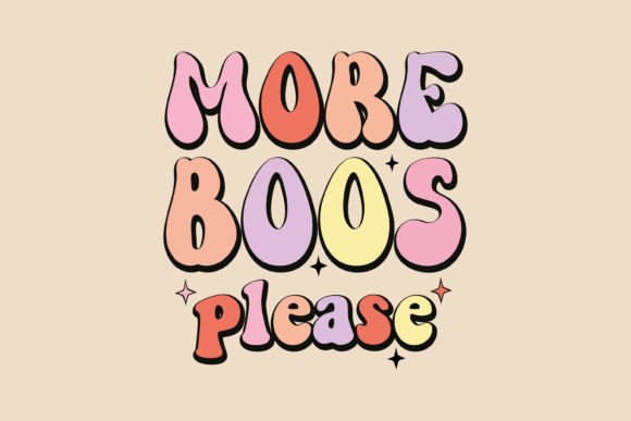Retro More Boos Please, Halloween SVG