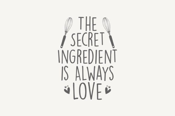 The Secret Ingredient is Always Love, Svg